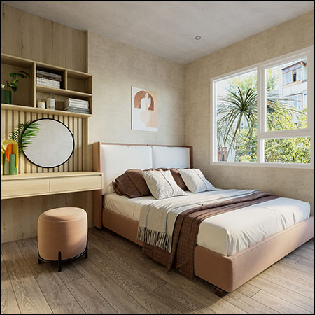 现代简约卧室场景素材之家精选3D模型605