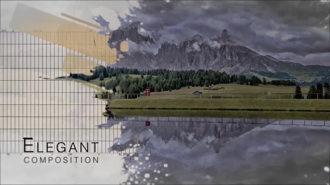 抽象的墨水视差幻灯片素材库精选AE模板