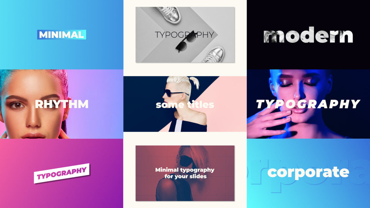 12个4K全高清排版标题素材库精选AE模板