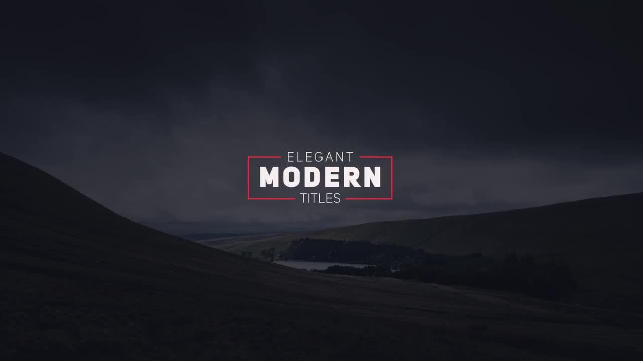 10个独特优雅的现代标题素材库精选AE模板