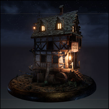 欧式复古林中小屋素材之家精选3D模型