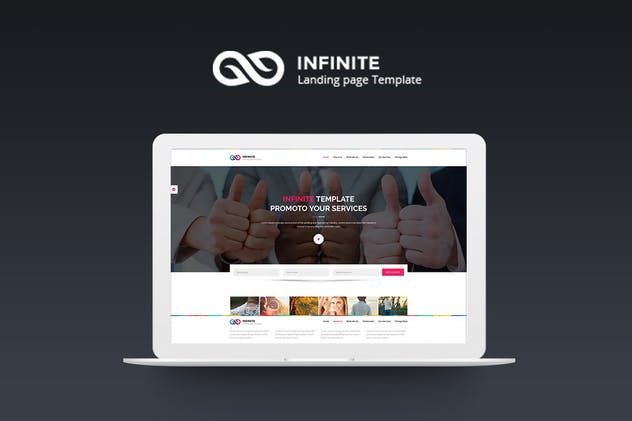 现代创意数字营销网站着陆页HTML5模板素材库精选 Infinite – Digital Marketing Landing Page插图(1)