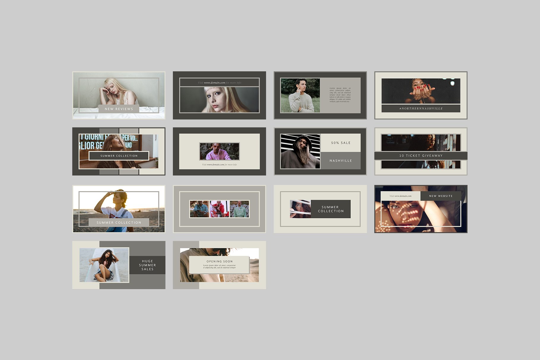 时尚模特摄影主题社交媒体贴图模板素材库精选 Nashville Social Media Templates插图(8)