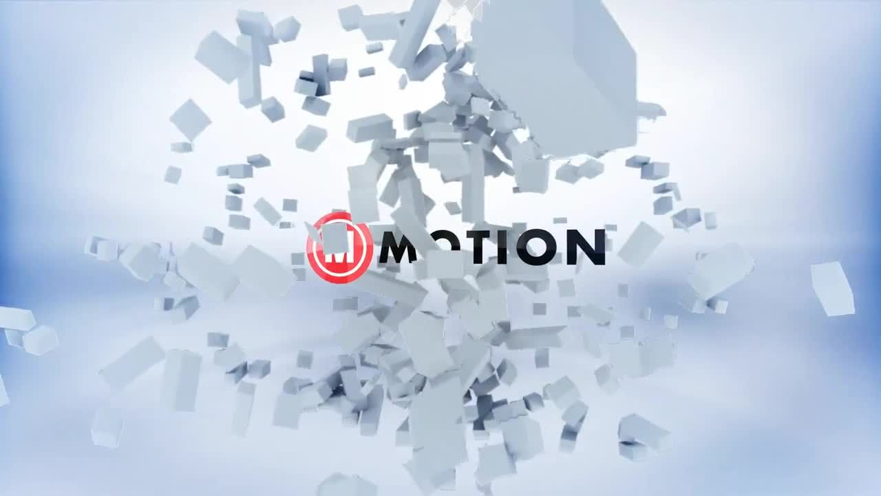 墙壁爆炸性拆除徽标显示素材库精选AE模板