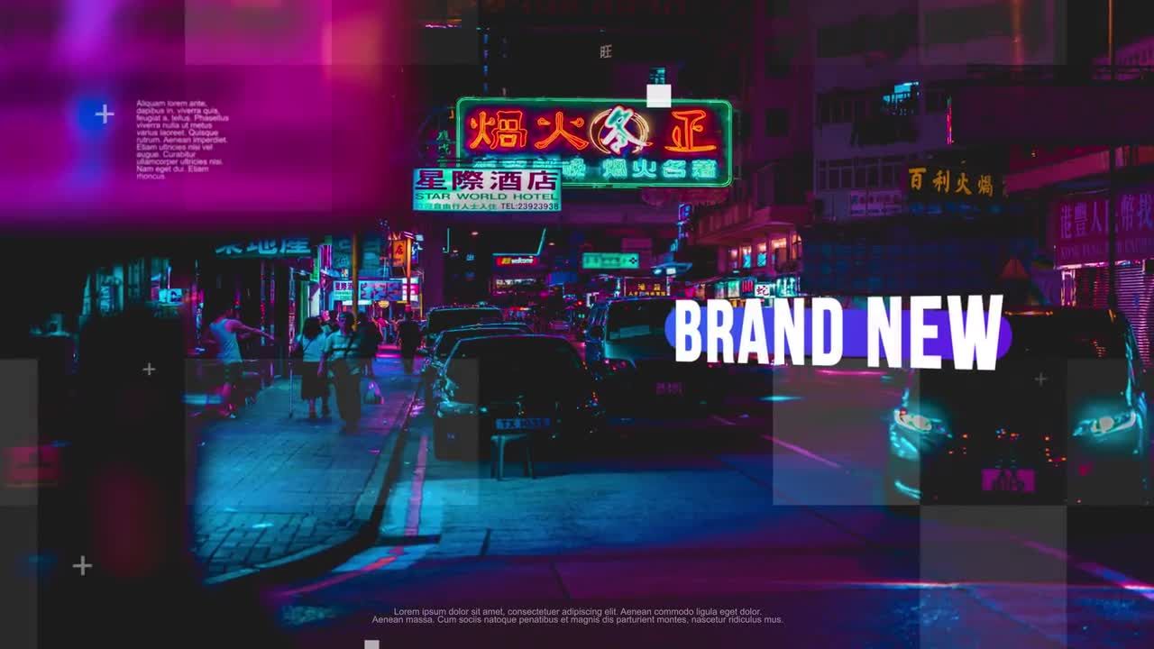 引人注目的时尚慢动作幻灯片效果素材库精选AE模板