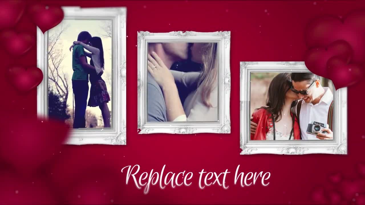 浪漫情人节标题文字动画设计素材库精选AE模板