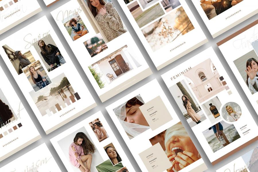 时尚生活Moodboard-Instagram故事模板素材库精选插图(5)
