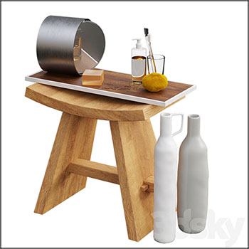 浴室洗浴用品肥皂 牙刷 镜子等素材之家精选3D模型