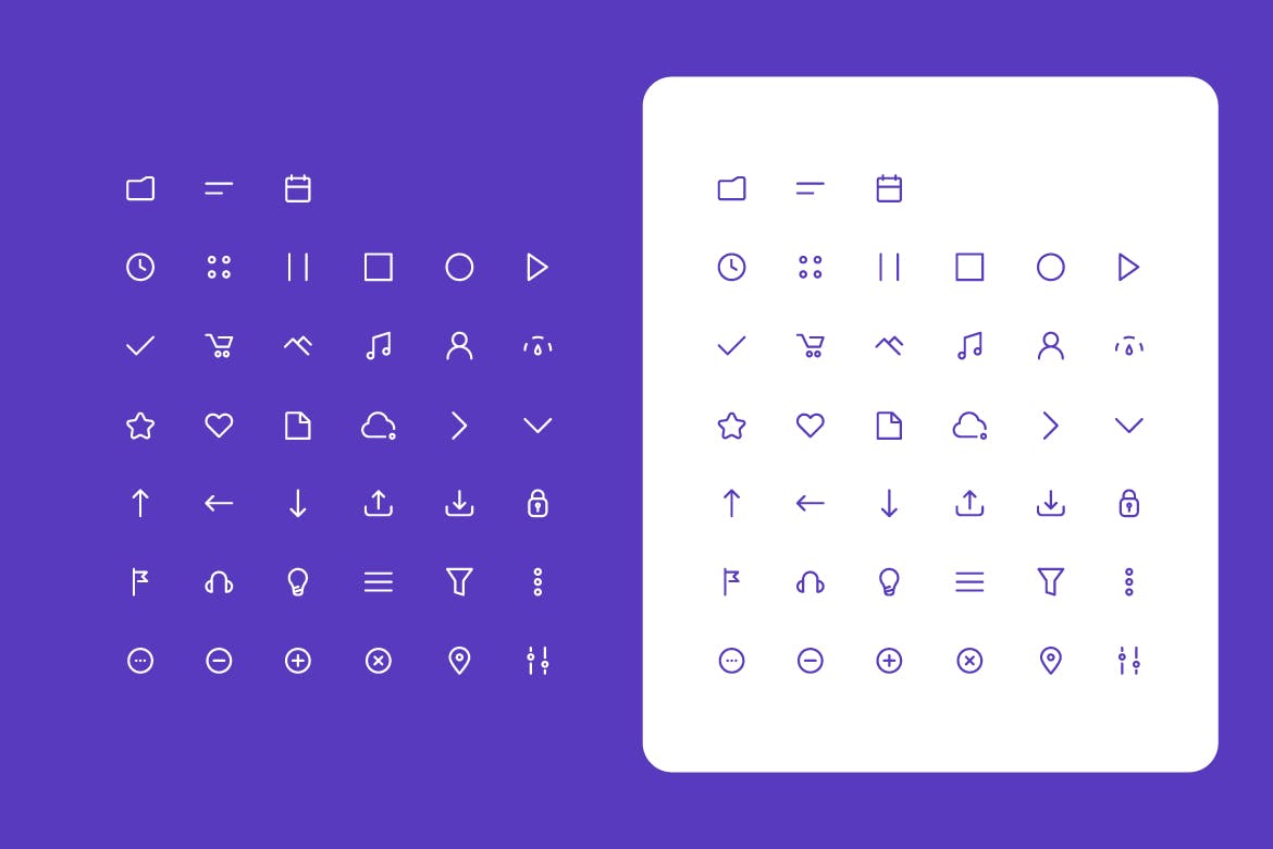 简约设计风格矢量素材库精选图标素材 Simple Vector Minimalistic Icons Set插图(1)