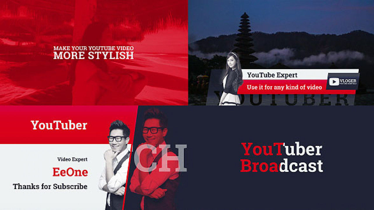 YouTube频道4K视频素材库精选AE模板