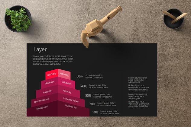 金字塔结构图PPT模板下载 ROTE Powerpoint Template插图(3)