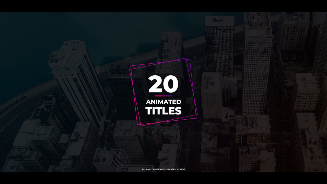 20个片头动画标题素材库精选AE模板