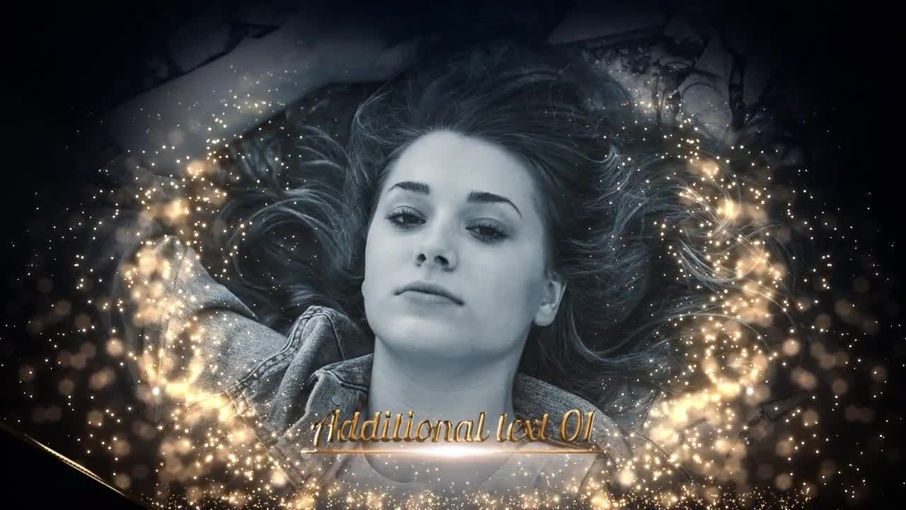 美丽的金色文字效果动画素材库精选AE模板