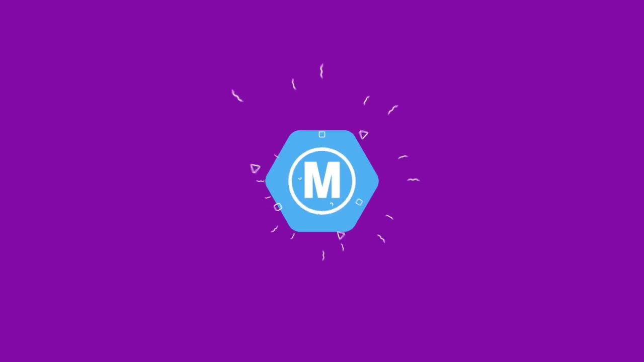 有趣的动画形状徽标展示素材库精选AE模板