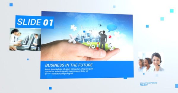 公司介绍/简介视频素材库精选AE模板 Square Corporate Presentation