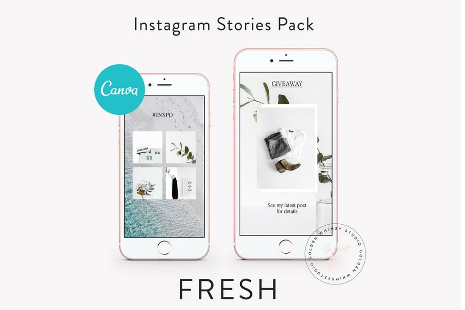 极简主义品牌社交媒体宣传Canva模板素材库精选 CANVA Fresh Insta Stories插图