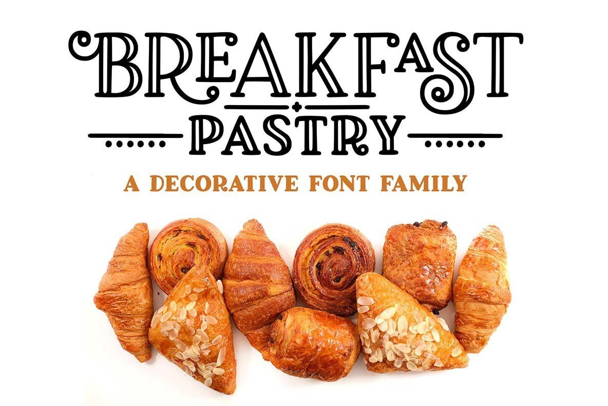 Breakfast Pastry Font Family素材之家精选英文字体