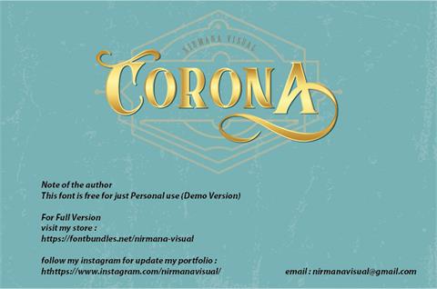 CoronA font素材之家精选英文字体