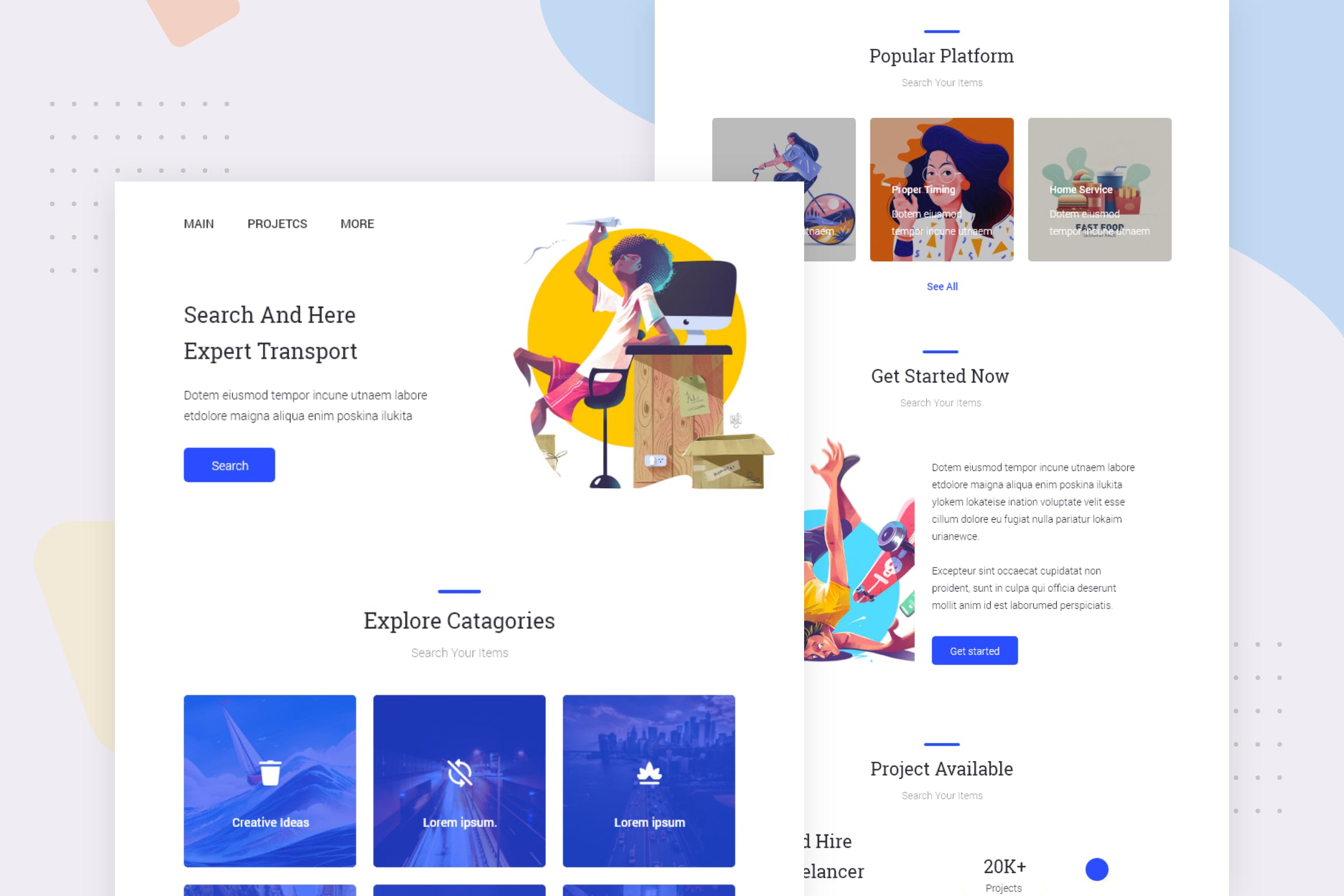 物流运输/快递服务推广EDM邮件营销模板 Transport, Logistics – Email Newsletter插图