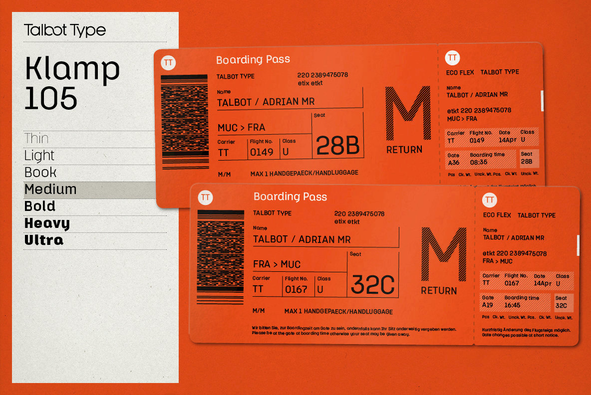 Klamp 105 Font Family插图