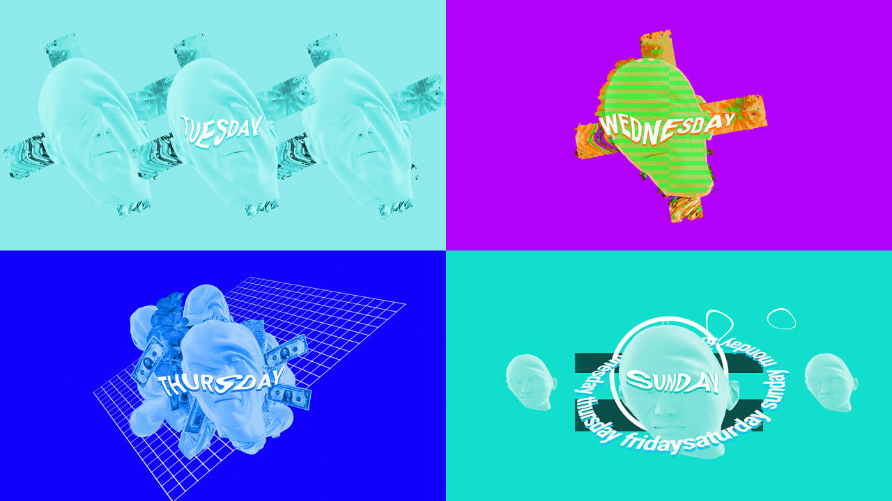 Web-Punk创意转场标题素材库精选AE模板