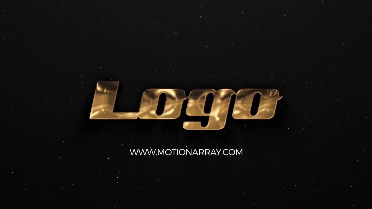 金银色广告徽标显示素材库精选AE模板