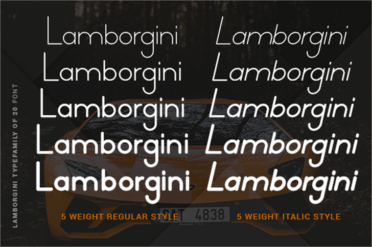 Lamborgini font插图1