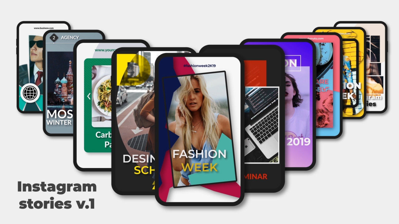 一个出色的照片墙故事效果素材库精选AE模板