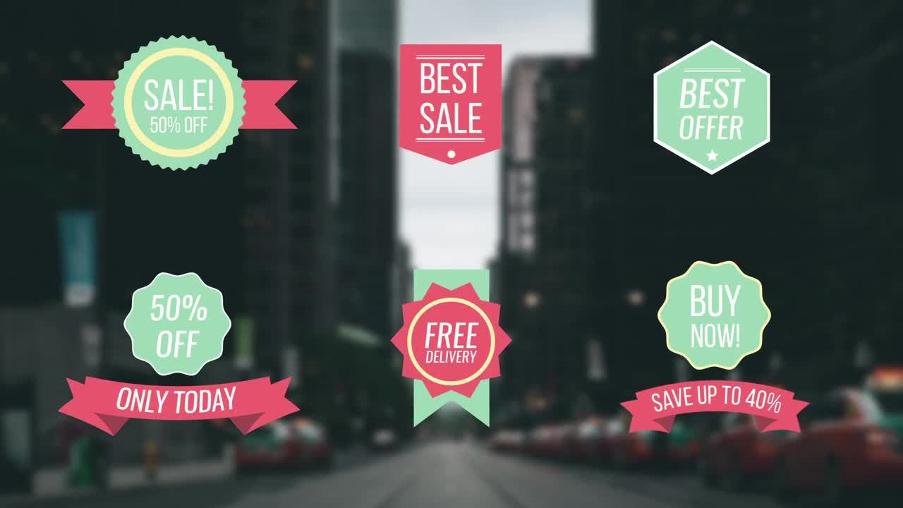6个动画销售优惠标题素材库精选AE模板