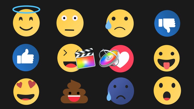 干净专业表情包素材库网精选fcpx模板