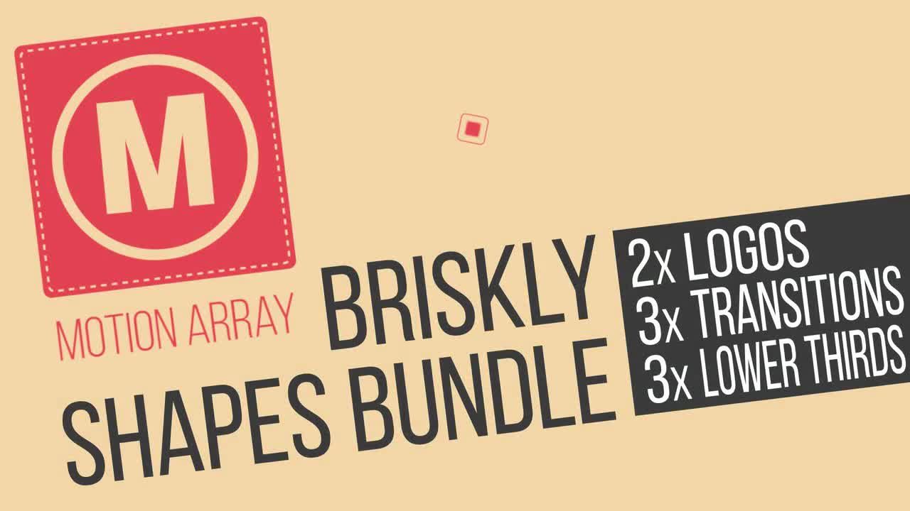 轻快的广告形状包徽标显示素材库推荐PR模板