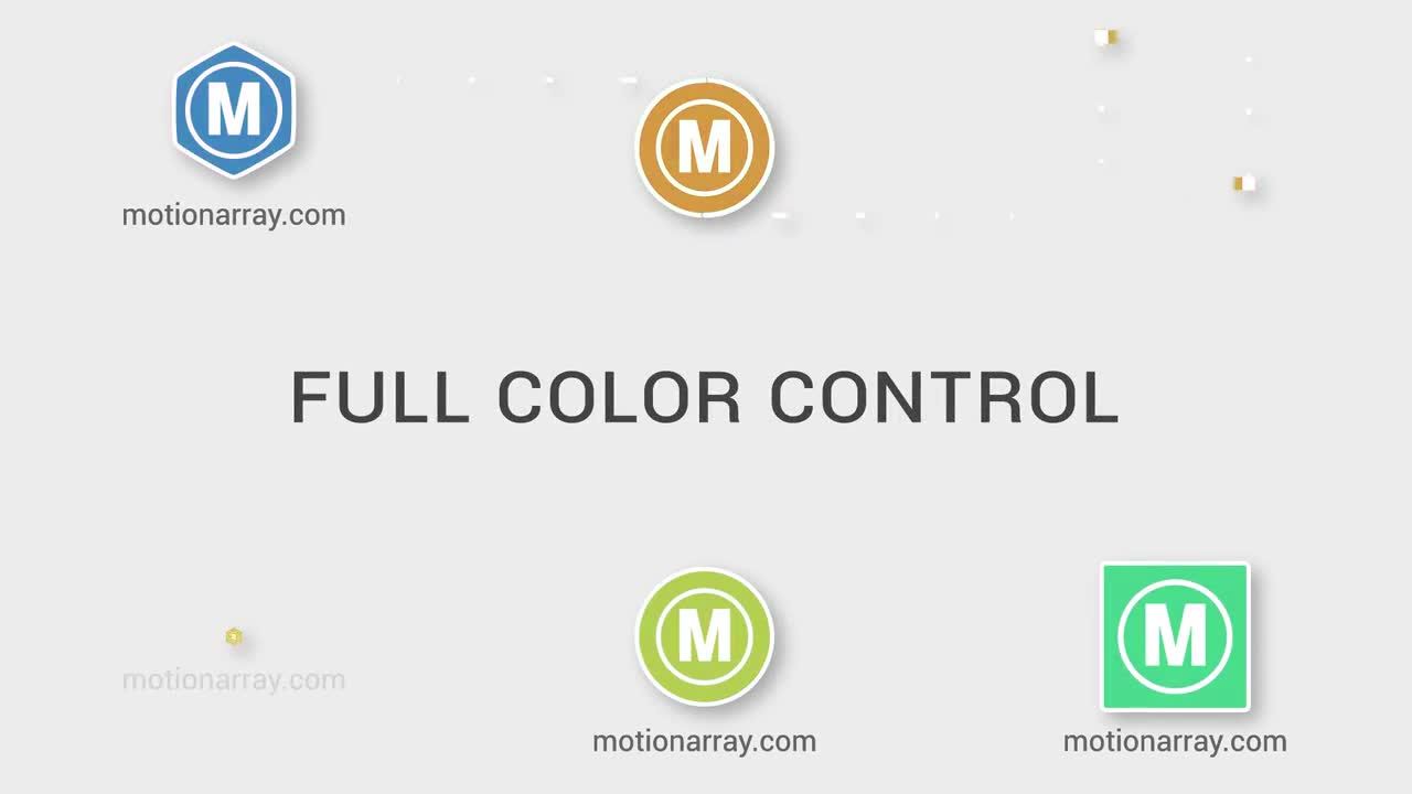 6个简单和干净的徽标素材库精选AE模板