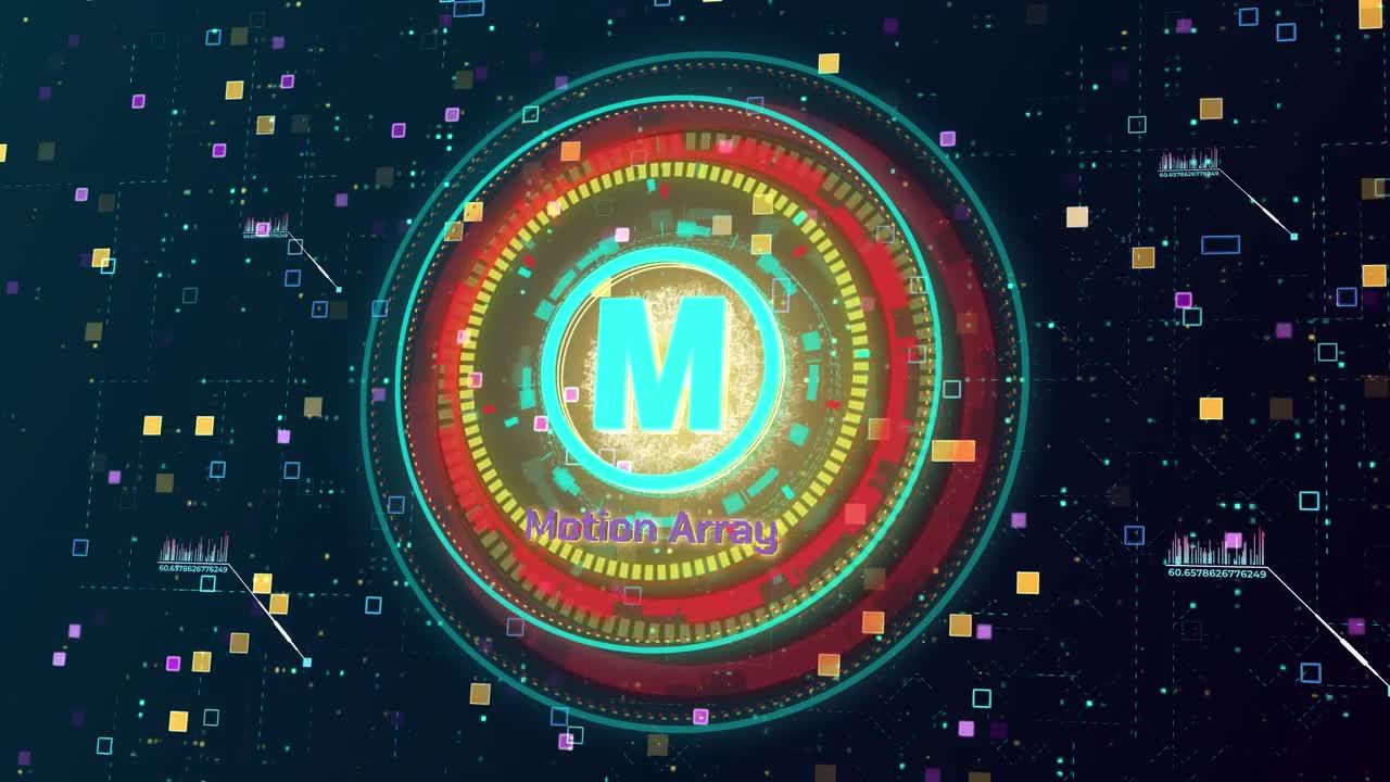 高科技色彩像素闪耀logo动素材库精选AE模板