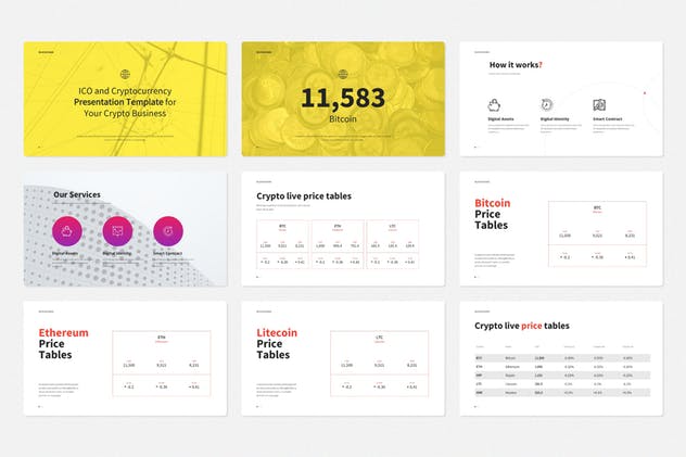 区块链加密货币投资主题PPT模板 BLOCKCHAIN Powerpoint Template插图(5)