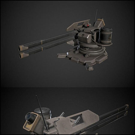 科幻炮塔素材之家精选3D模型