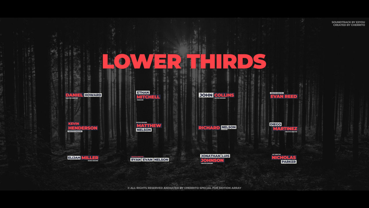 低三分之一的动态集合素材库精选AE模板