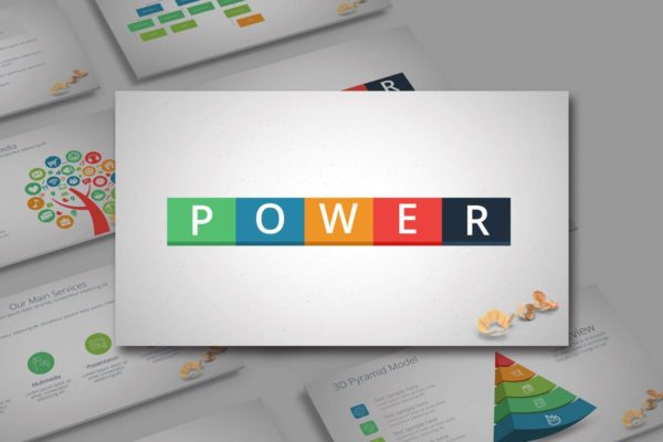 创意商业企业业务简介PPT幻灯片模板 POWER Powerpoint Template