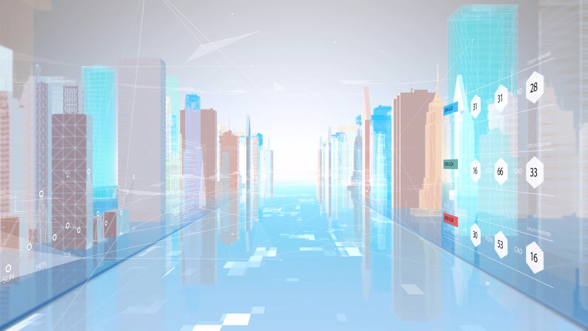 现代科技城市徽标揭幕战素材库精选AE模板