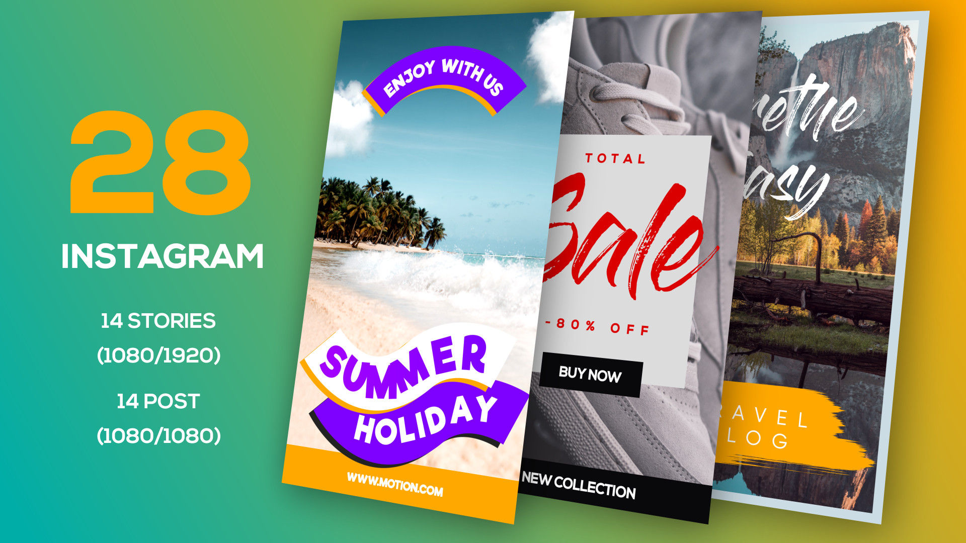 超现代垂直竖屏ins动画素材库精选AE模板