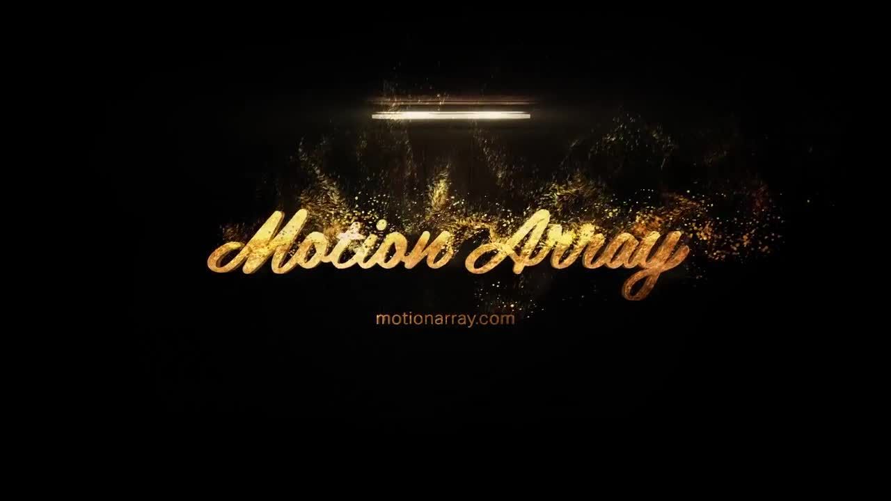 华丽动感的金色颗粒标志素材库精选AE模板