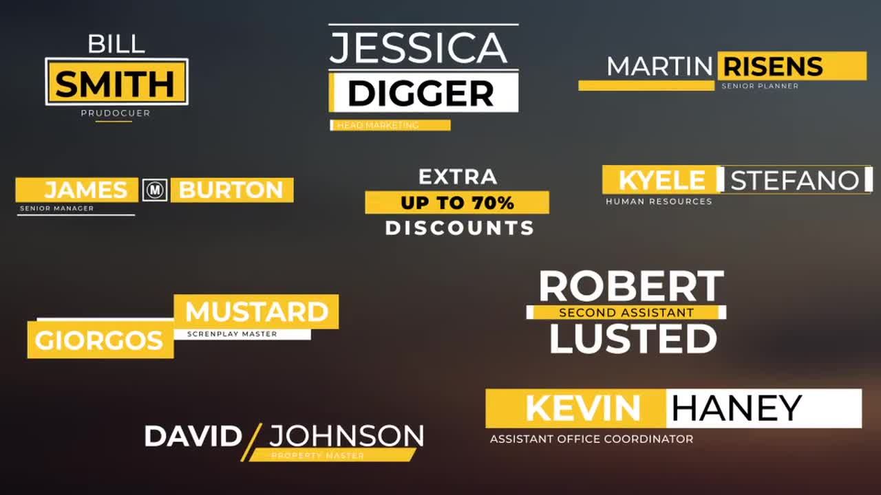 10个专业设计的全屏标题动画和三分之二素材库精选AE模板