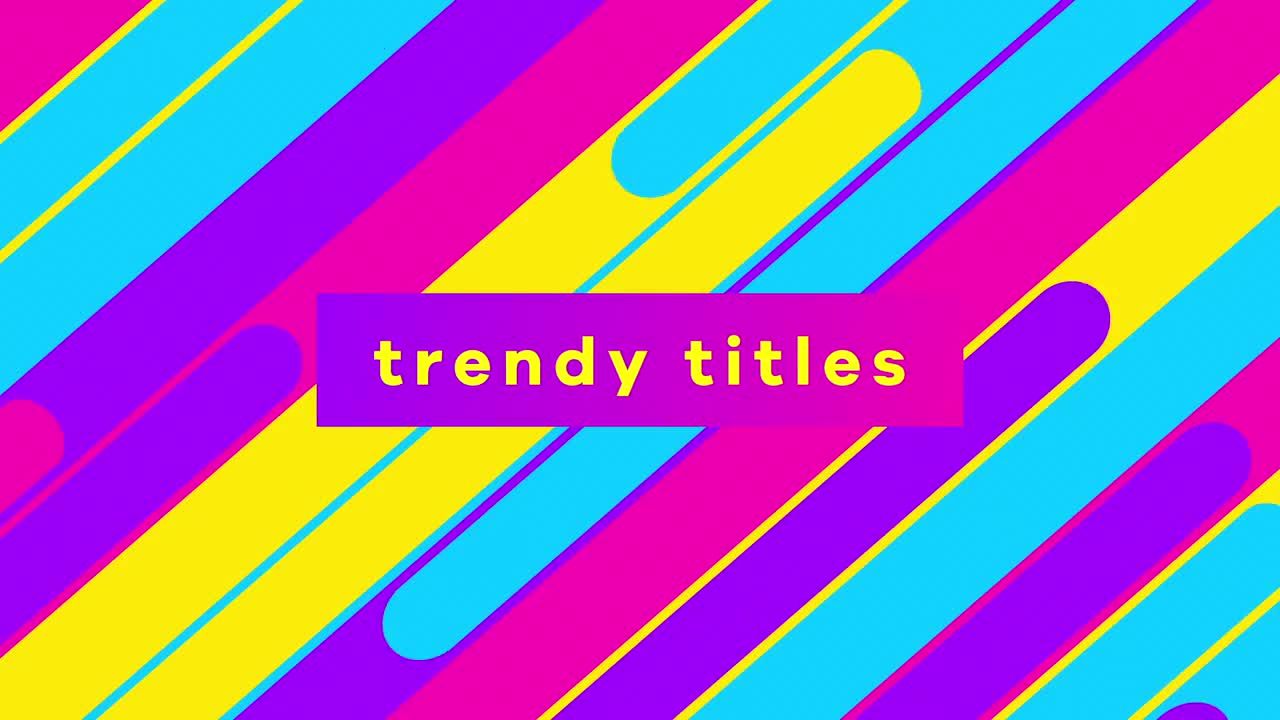 5个活跃的流行全屏标题素材库精选AE模板
