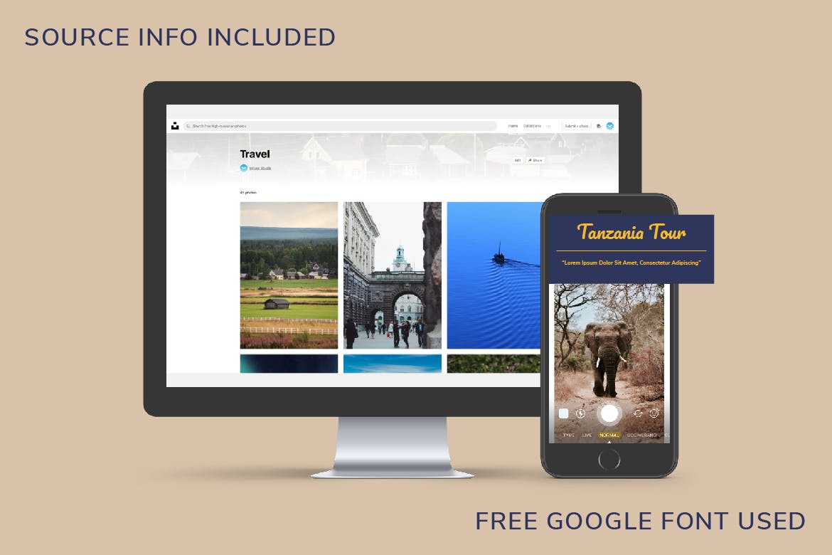 旅行旅游品牌推广Instagram设计素材包 TRAVELE – Instagram Story Kit插图(2)
