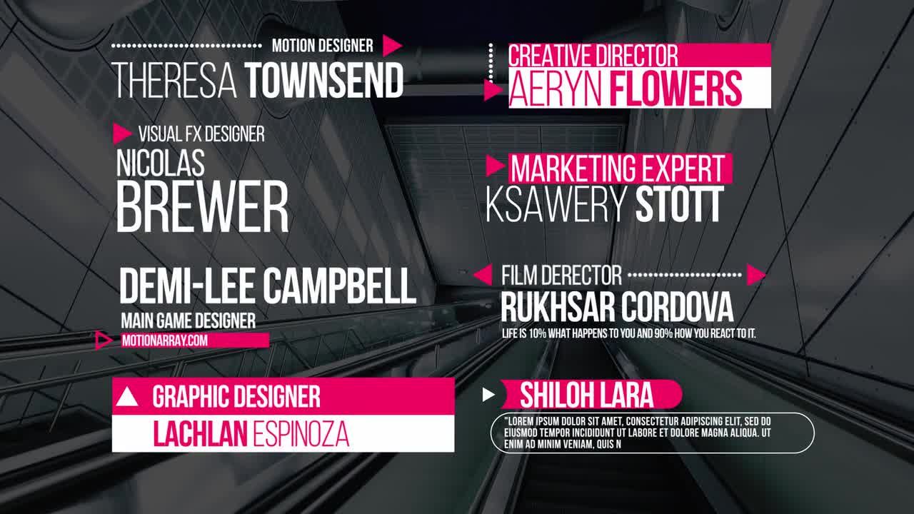 8个时尚的下三分之一标题素材库精选AE模板