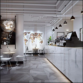 现代咖啡店场景素材之家精选3D模型