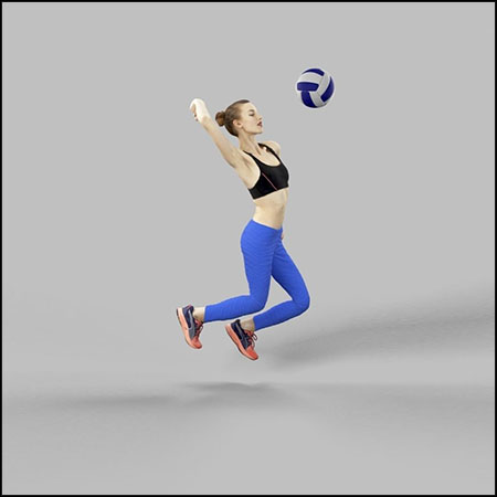 打排球的女人素材之家精选3D模型