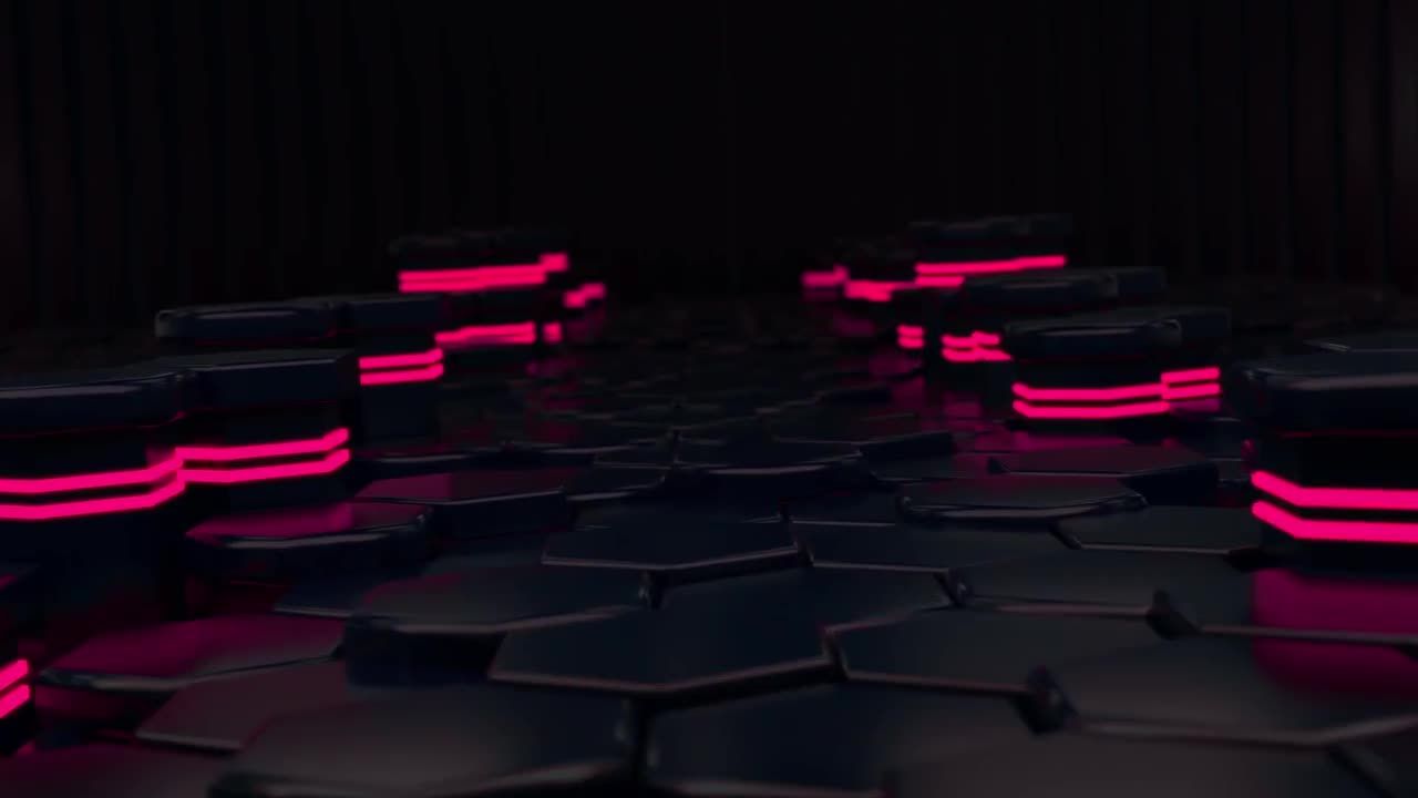 超现代时尚活力的霓虹灯发光棒展示徽标素材库精选AE模板