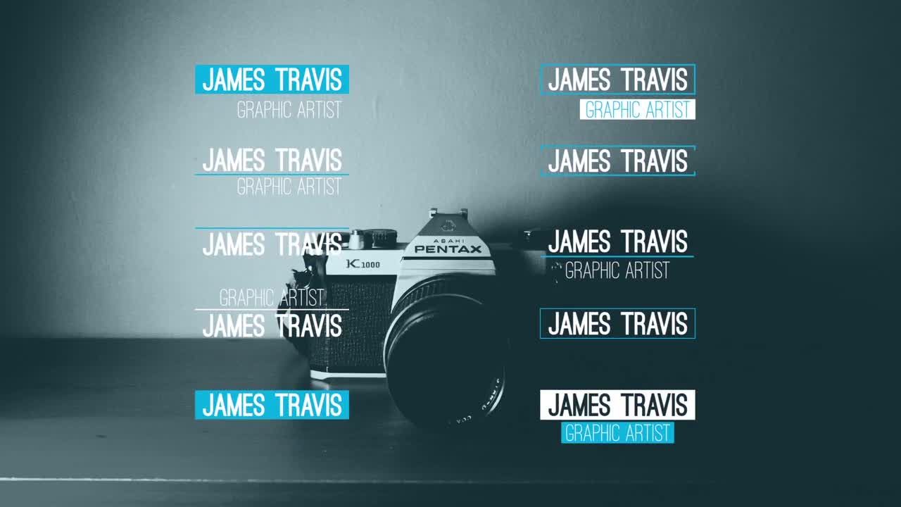 10个简单现代全屏清洁标题素材库精选AE模板