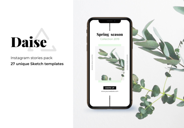 素材库下午茶：绿色清新风格的Instagram模板素材库精选下载[PSD]