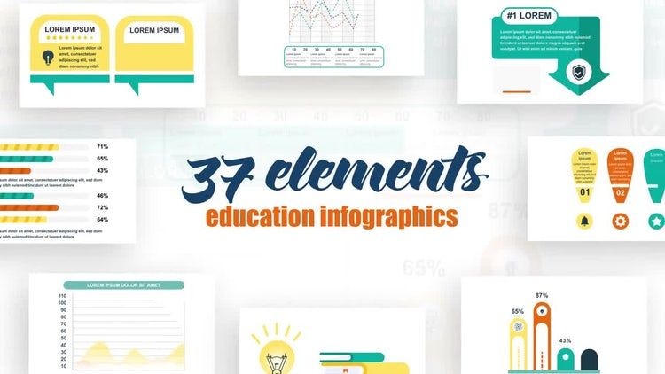 信息图表多彩和富有创意的动画素材库精选AE模板